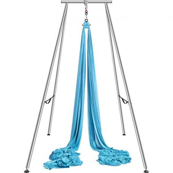9.67 ft. Aerial Yoga Frame & Hammock Professional Yoga Swing Stand with 13.1 Yard Aerial Hammock, Blue -  Bradley Caldwell, BI4325552