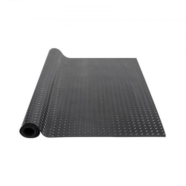 Picture of Vevor XJCKDDXJ48FTC1SYMV0 4 x 8 ft. Diamond-Plate Rubber Flooring Roll for 3 mm x Garage Floor Mat&#44; Black