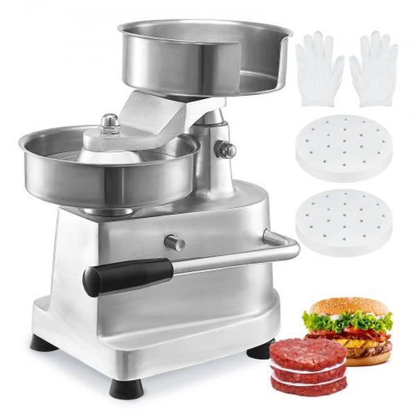 Picture of Vevor HBRBJYSZLBXGJU5I4V0 6 in. Hamburger Beef Commercial Burger Patty Maker for Heavy Duty Food-Grade Stainless Steel Bowl - 1000 Piece