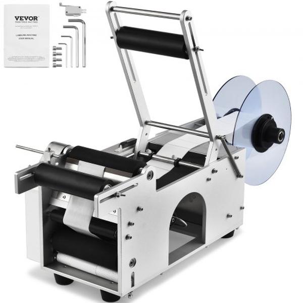 DDYPTBJBXGBSXE1TGV1 0.78 to 4.72 in. Semi-Automatic Round Labeling Machine with Electric Bottle Label Applicator - 20 to 50 Piece