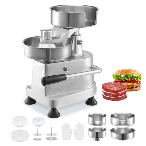 Picture of Vevor HBRBJYSZLBXGNGI0ZV0 4 in.&#44; 5 in. & 6 in. Hamburger Beef Commercial Burger Patty Maker with 3 Convertible Mold - 1500 Piece