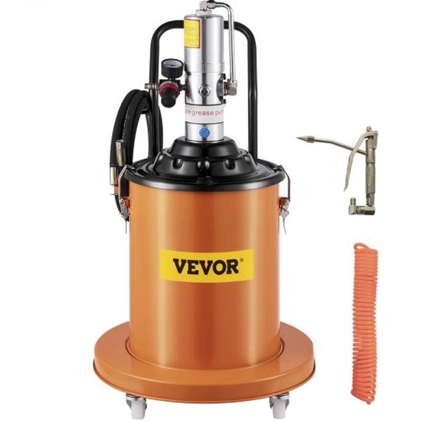 Picture of Vevor 20LHYJ00000000001V0 5 gal Portable 20 Liter Grease Pump Set with Electric Air Operated Grease Pump