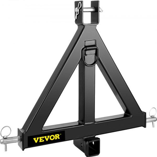 Picture of Vevor ZXTCJ000000000001V0 2 in. 3-Point Heavy Duty Receiver Trailer Hitch for 33 in. Attachments Tow Drawbar Adapter&#44; Black