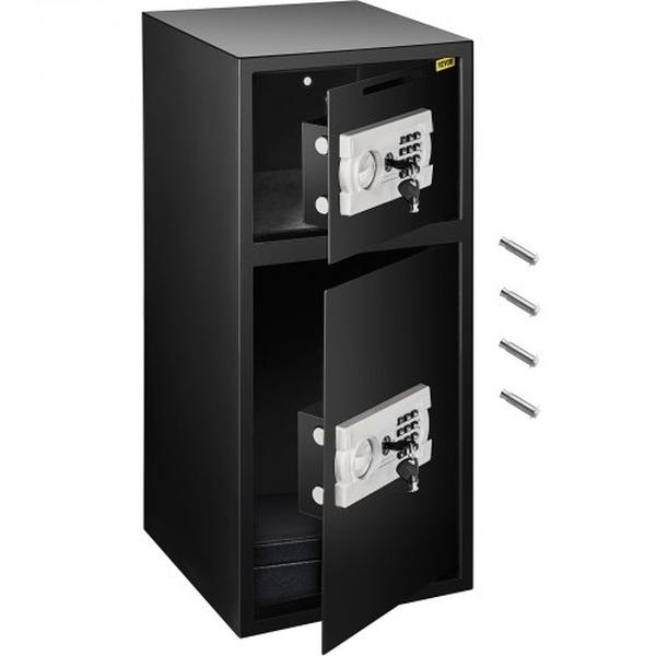 70ELJYBXG00000001V0 2.6 cu ft. Steel Safe Large Double Door Security Safe Box with Digital Lock, Black