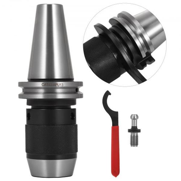 Picture of Vevor CAT40ZTDJJ0000001V0 0.5 in. Integrated CAT40 Collet Chuck Keyless Drill Chuck for CNC Engraving Machine