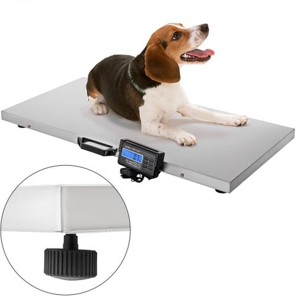 Picture of Vevor XMC700B110X52CM01V1 880 lbs x 0.2 lbs Livestock Shipping Scale Platform with 40.6 x 20.9 in. Stainless Steel Vet - Large