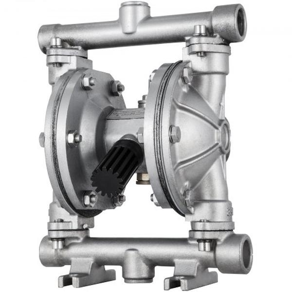 Picture of Vevor YBGMBQBK-15P00001V0 0.5 in. 8.8 GPM Inlet & Outlet Stainless Steel Air-Operated Double Diaphragm Pump