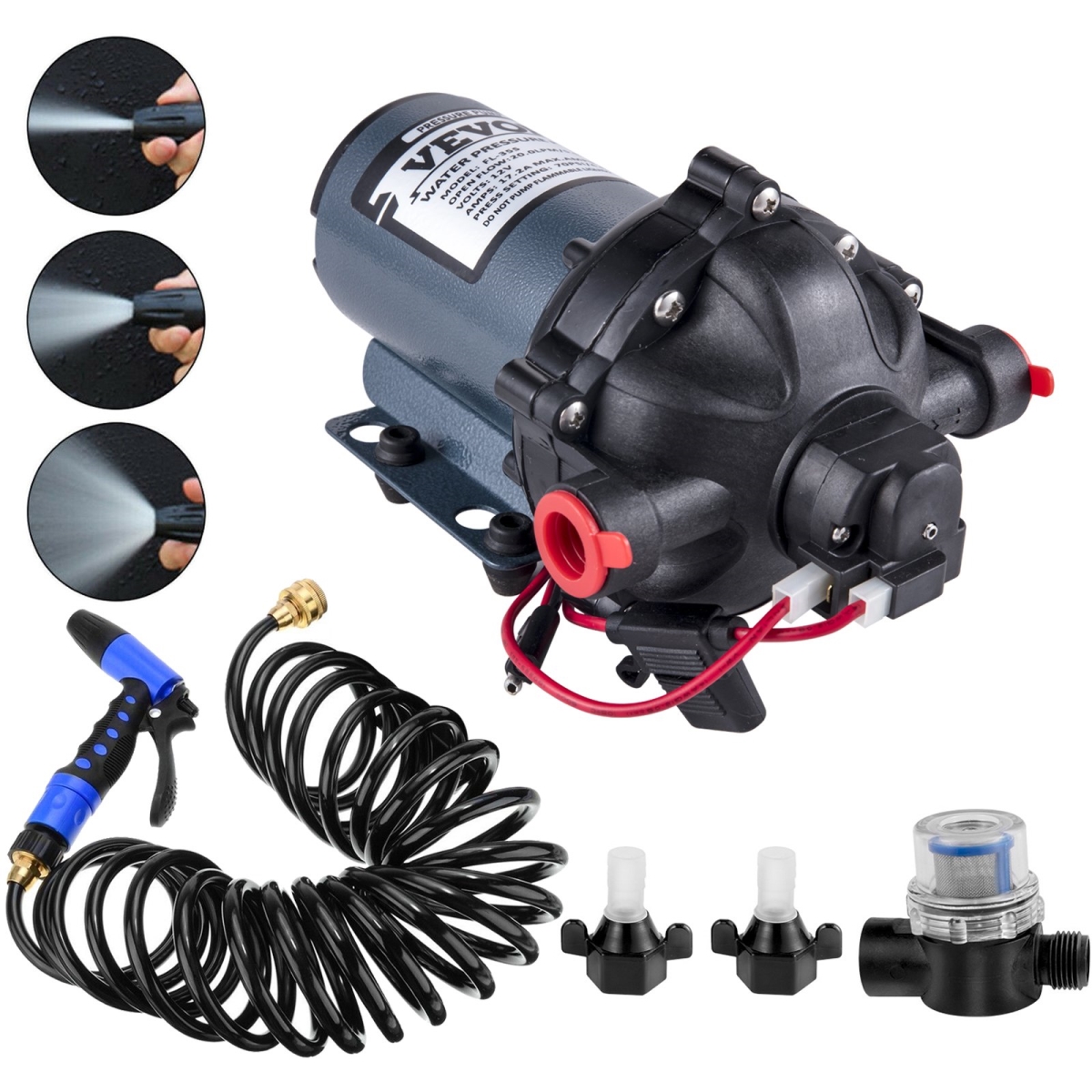 Picture of Vevor 12VDCSFWP1-JBCXB1V0 5.3 GPM 5.5 gal per Minute 12V Water Pump