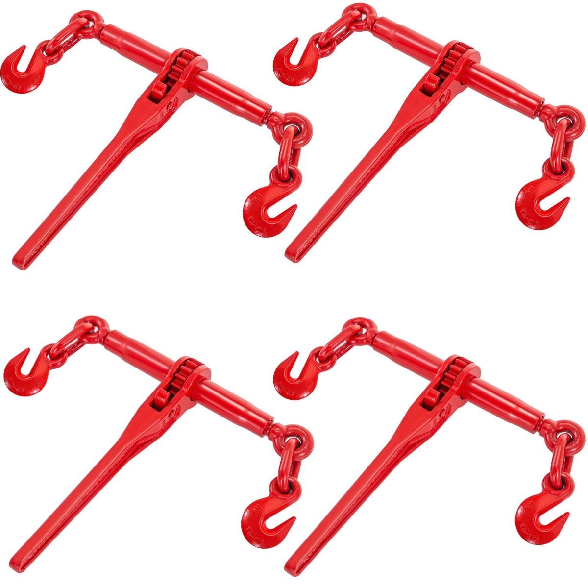 SZGL4P3812JL00001V0 0.375 x 0.5 in. 9215 lbs Ratchet Binders, Red - Pack of 4