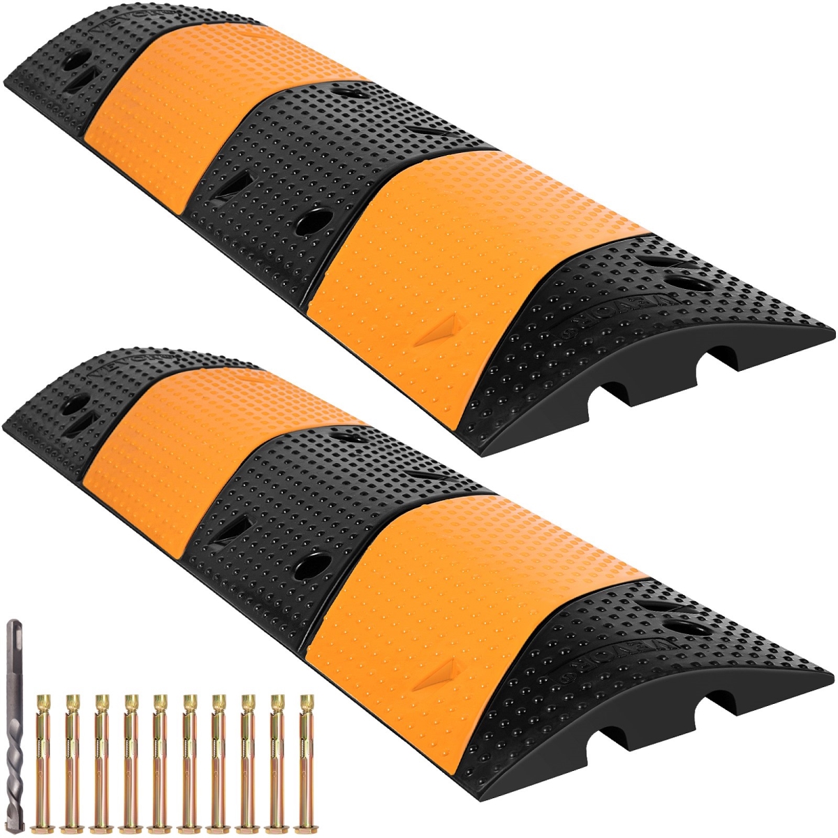 Picture of Vevor YCZDLCG402PCS1S6RV0 40.2 in. Rubber Speed Bump - Pack of 2