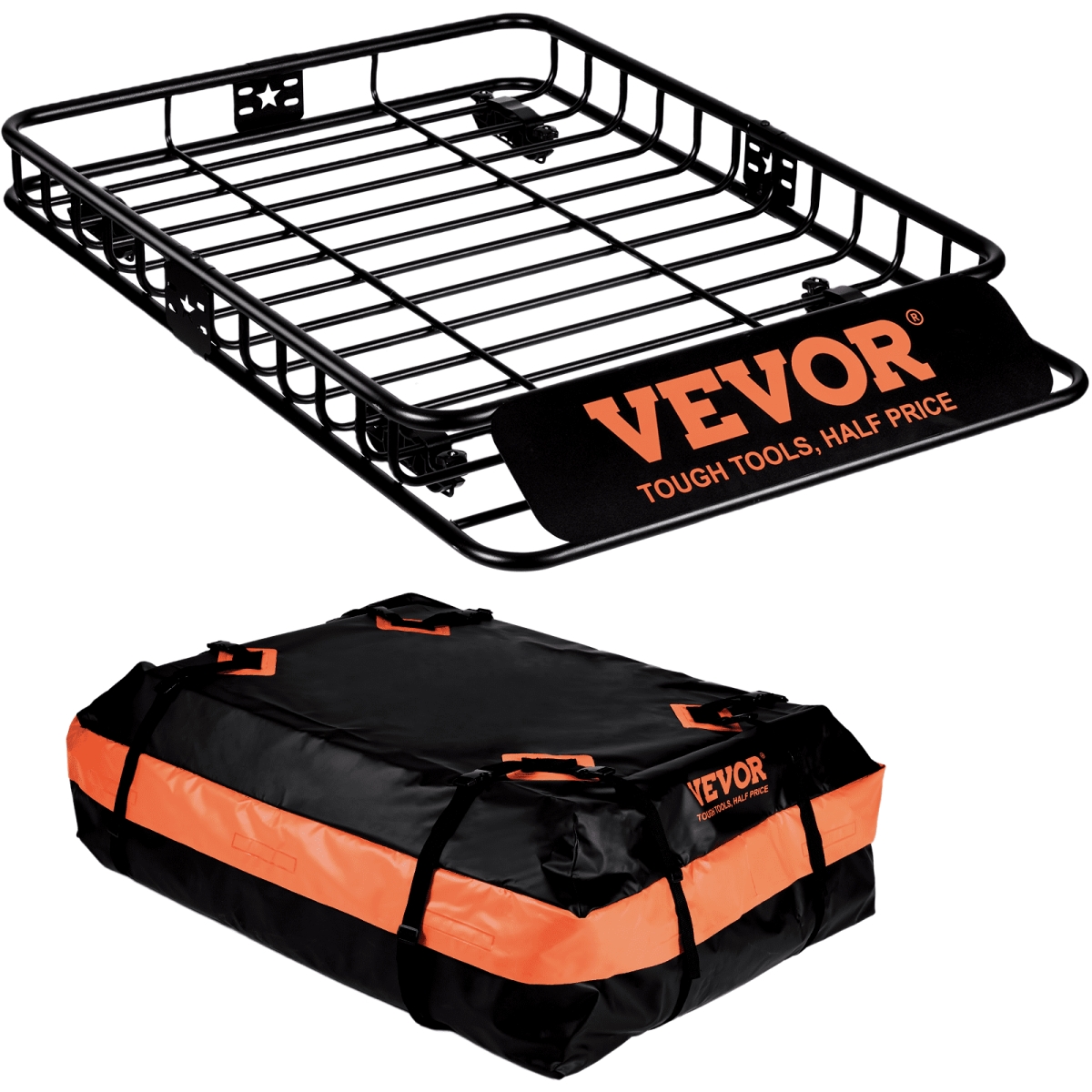 CDXLJJY251365ROA4V0 Roof Rack Cargo Basket 200 lbs, 51 x 36 x 5 in. for SUV Truck with Luggage Bag