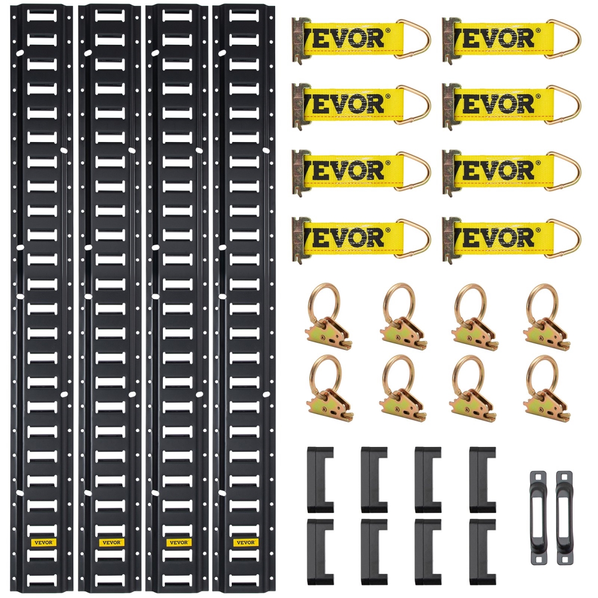 E Track Tie Down Rail Kit 30PCS 5' E Track Rails Enclosed Cargo Trailer, 28PK