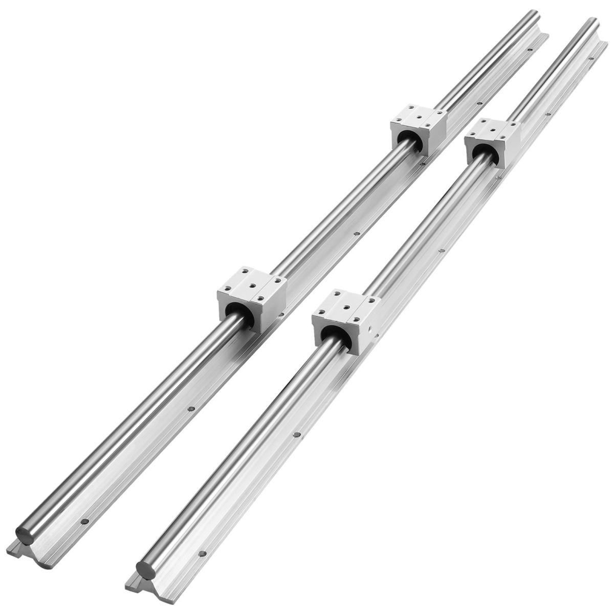 2PCS SBR20 1000mm Linear Guide Rail Slide Rail 4 PCS SBR20UU Bearing Block, 2PK