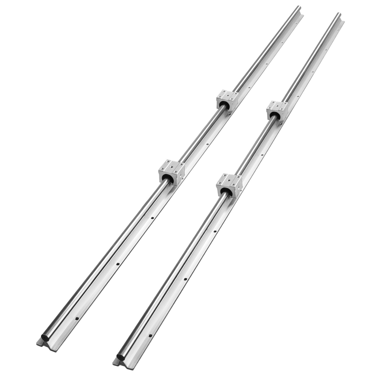 2PCS SBR20 1500mm Linear Guide Rail Slide Rail 4 PCS SBR20UU Bearing Block, 2PK