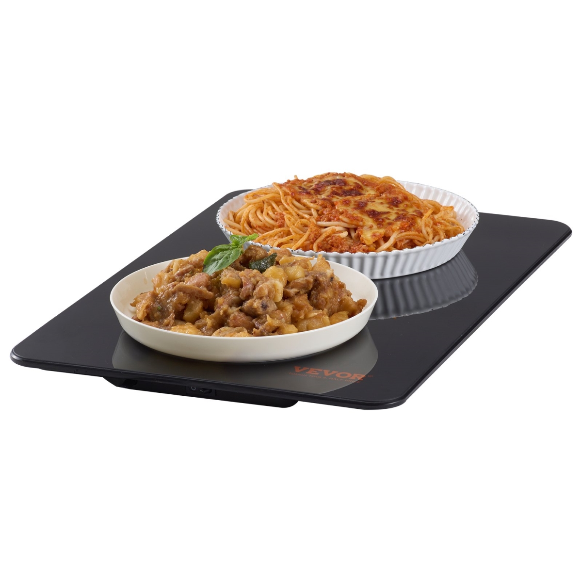 Picture of Vevor CBJRG420280MMMH3FV1 16.5 x 11 in. Portable Tempered Glass Heating Tray with Temperature Control&#44; Black