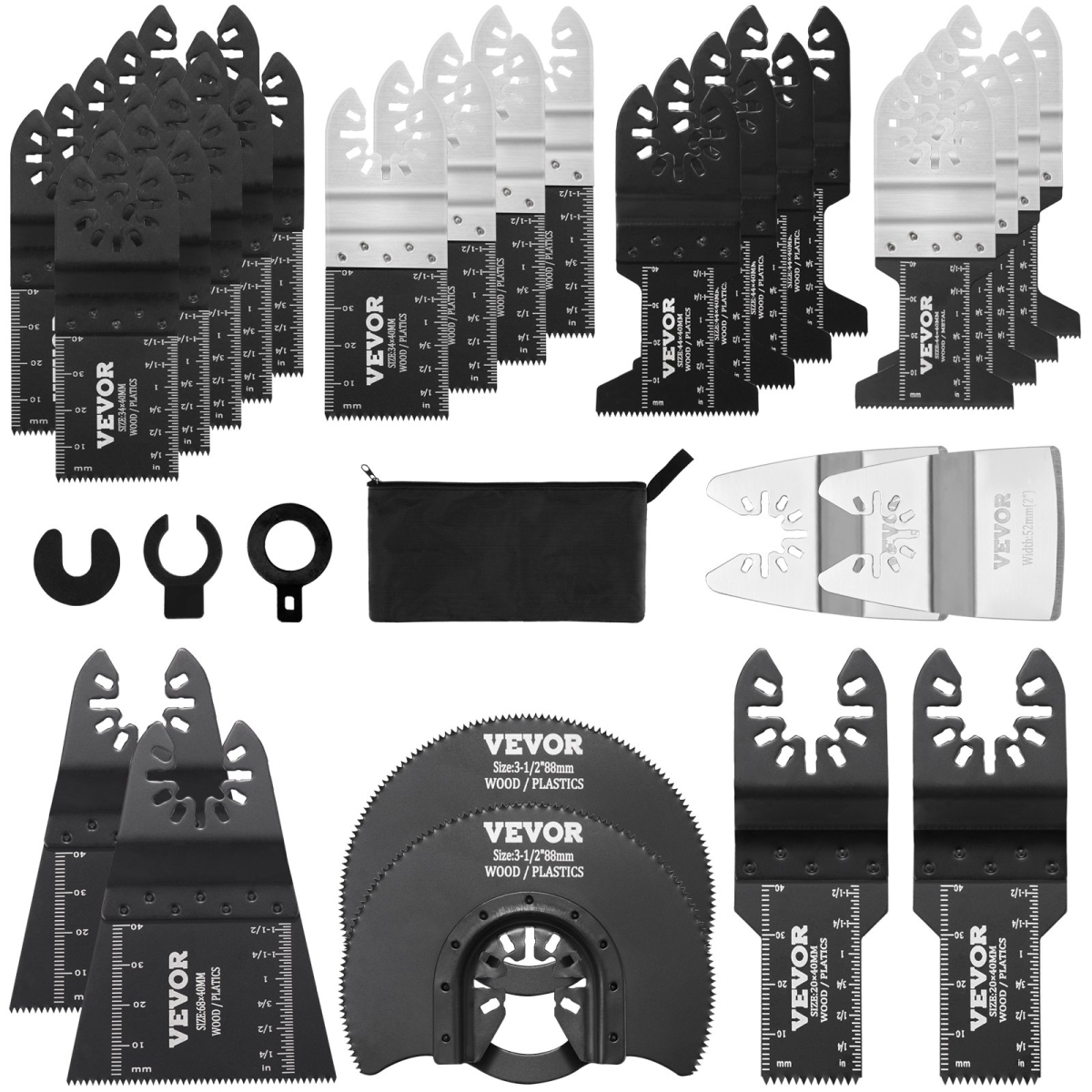 30PCS Multi Tool Blades Kits 8 Types Fit Dewalt Hitachi Chicago Craftsman