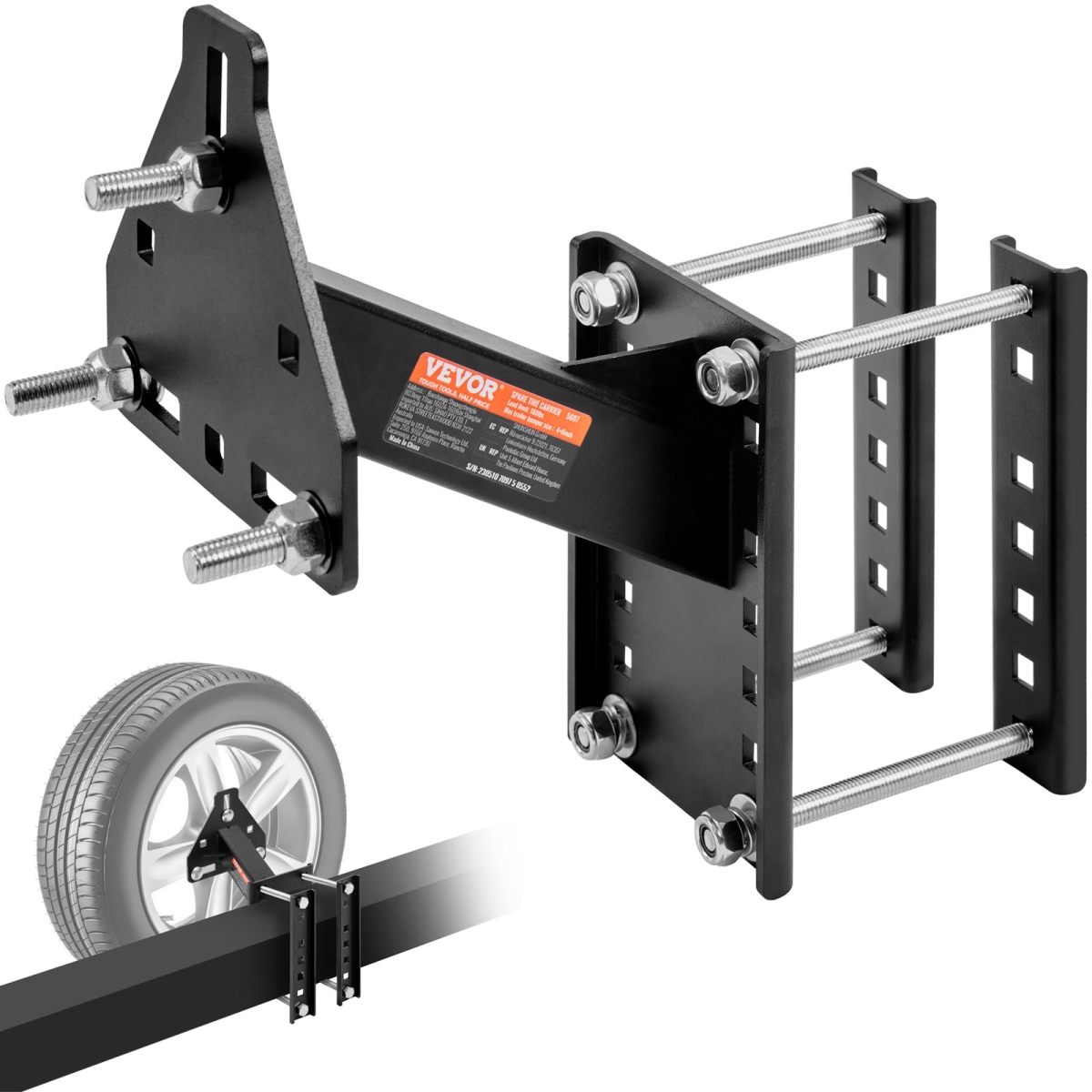 BTCFJLS160LBS14F0V0 160 lbs Trailer Spare Tire Mount