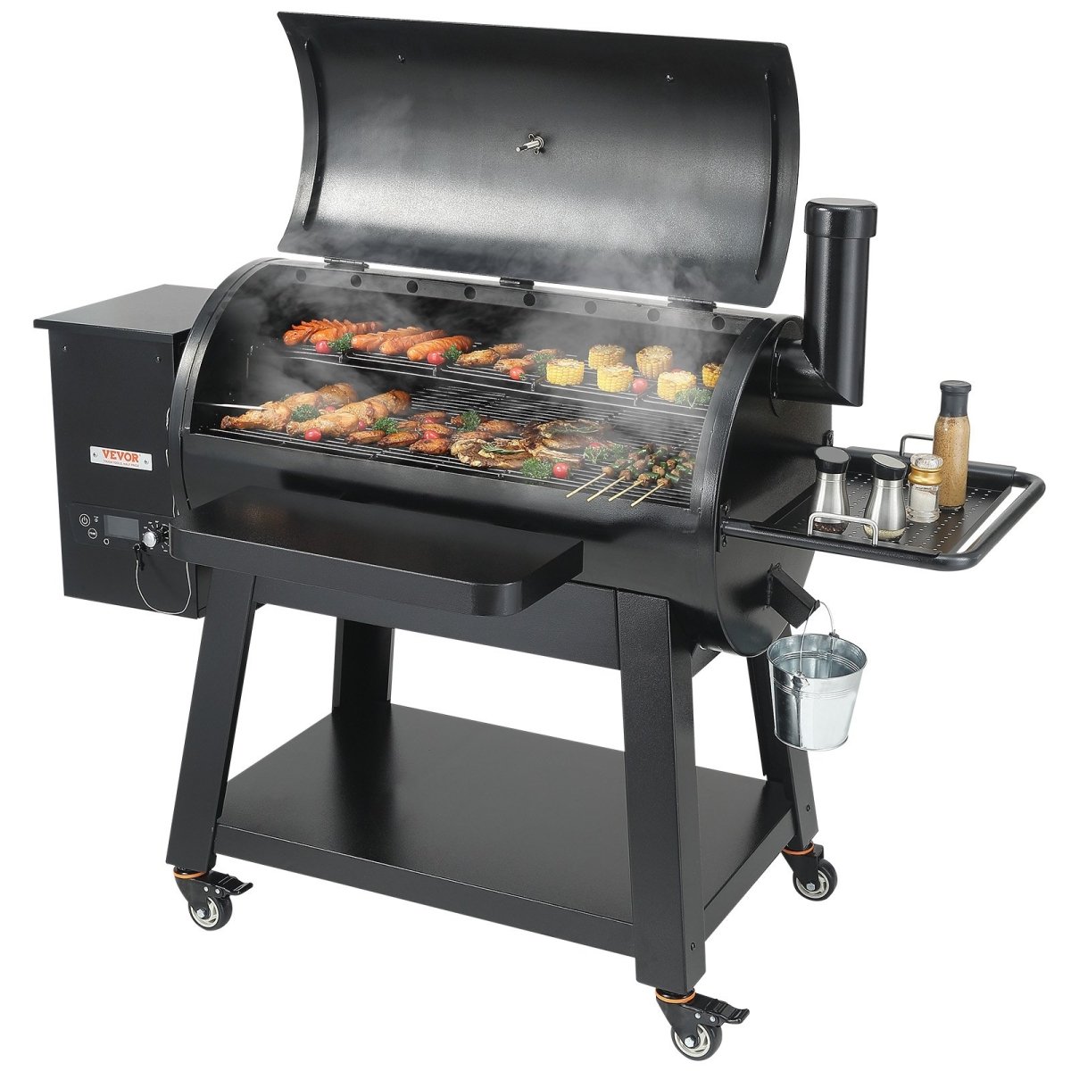 W88020160500FEFRXV1 62 in. Heavy Duty Charcoal Grill BBQ Portable Grill with Cart Outdoor Cooking -  Vevor