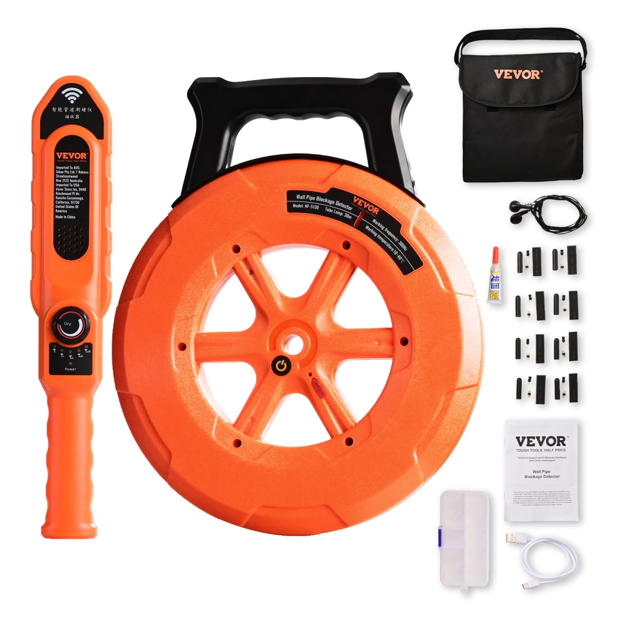 XXGDDWQDXM302ETSSV0 100 ft. Pipe Blockage Detector Locators