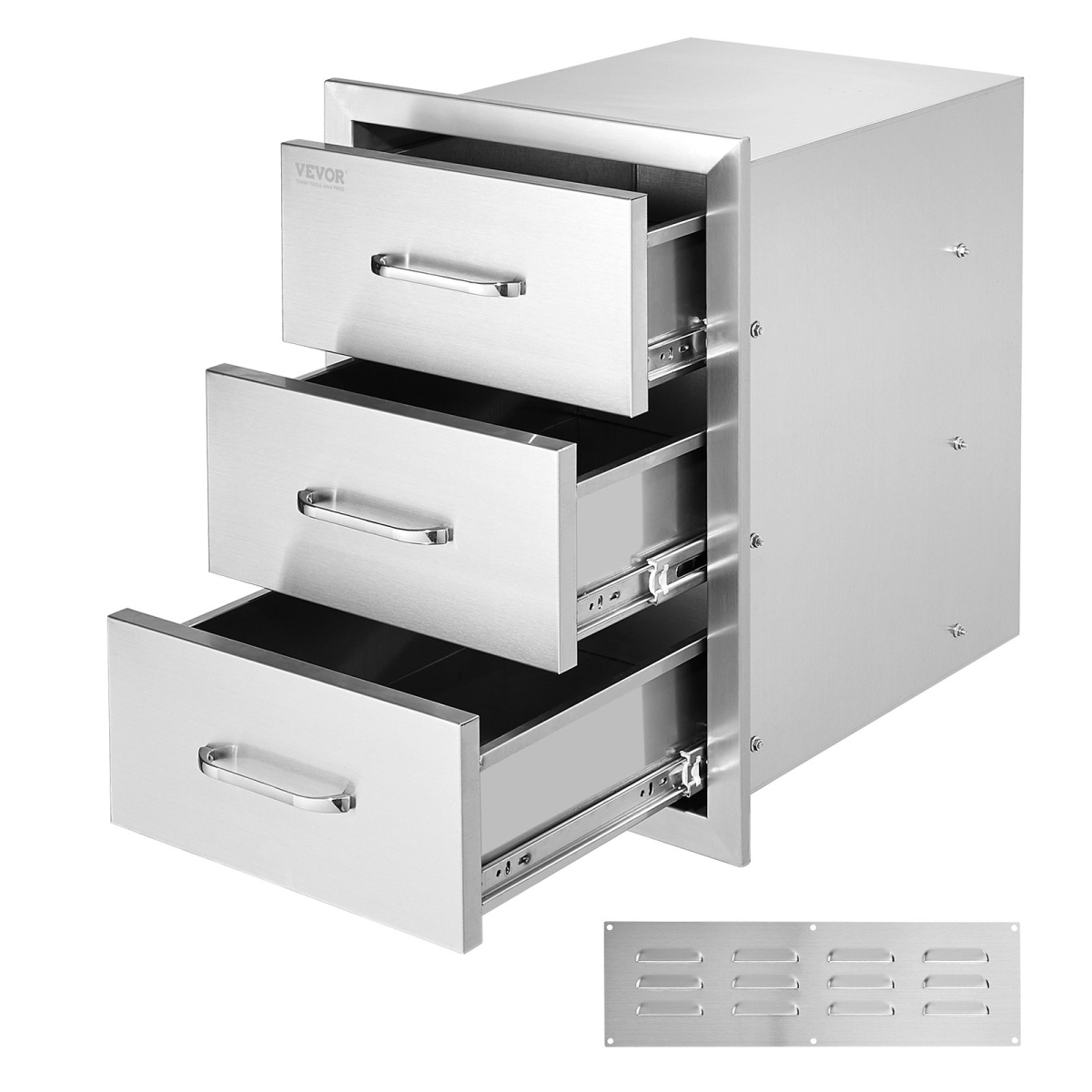 Picture of Vevor CTG16X22.3X180001V0 15.7 x 17.7 x 21.6 in. Chest of Drawers Stainless Steel 201