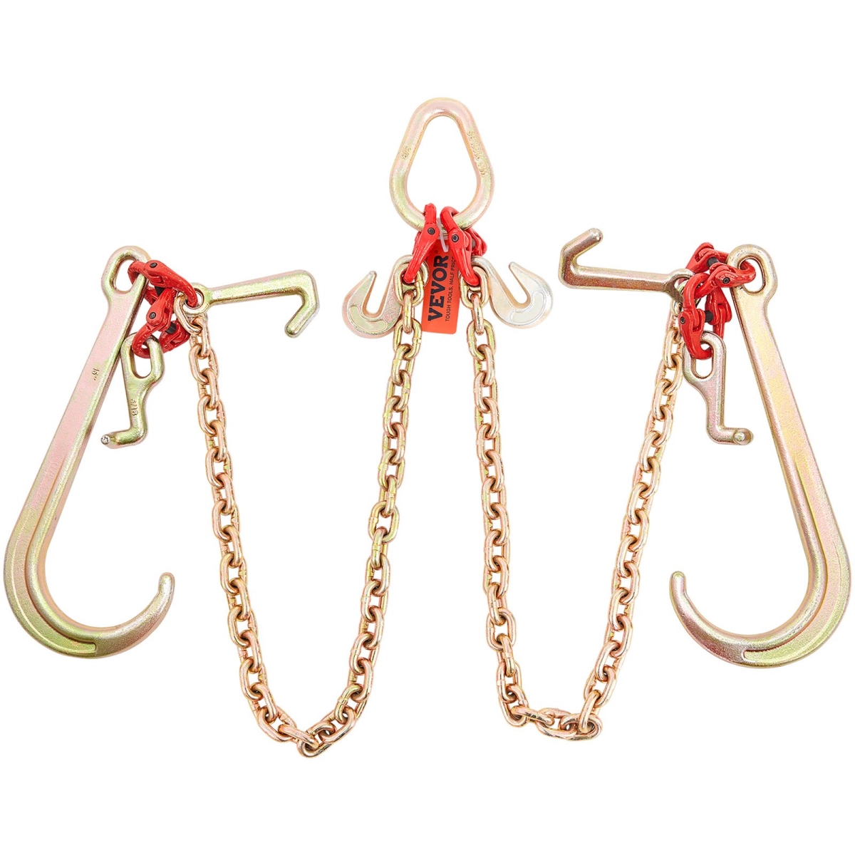 V-Chain Bridle G80 Tow Chain with RTJ Hooks 4200 kg Load 8 x 914.4 mm
