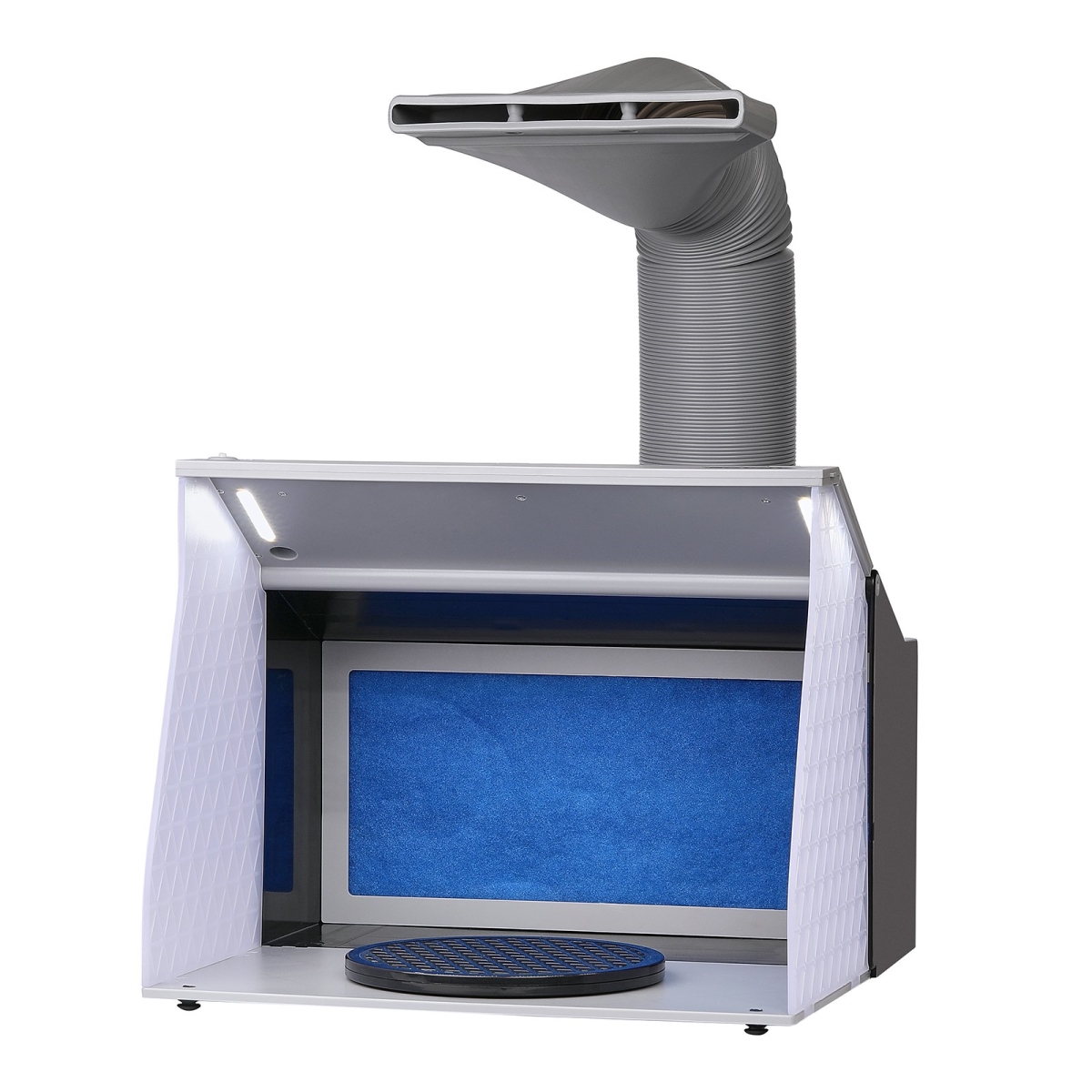 Portable Hobby Airbrush Paint Spray Booth Kit with 4 LED Light