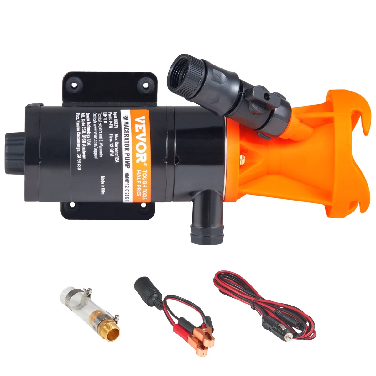 12VFCJZB12V1JPF4RV9 12V, 12GMP Quick Release RV Waste Pump