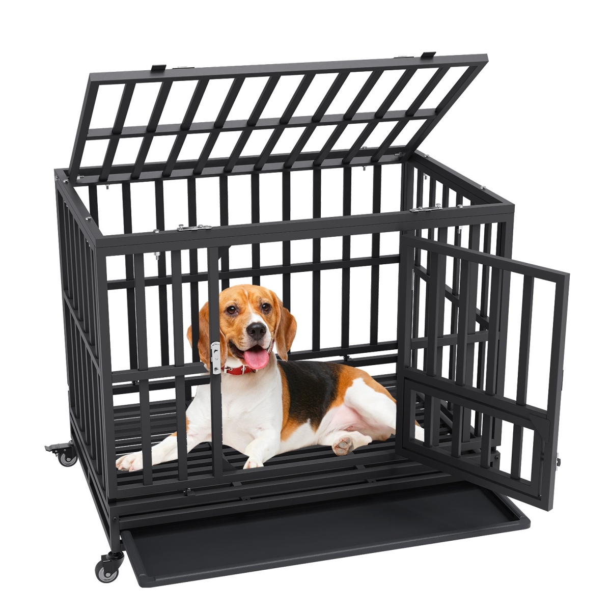 Picture of Vevor GLSYSDXPF3742TS8BV0 38 in. Heavy Duty Dog Crate