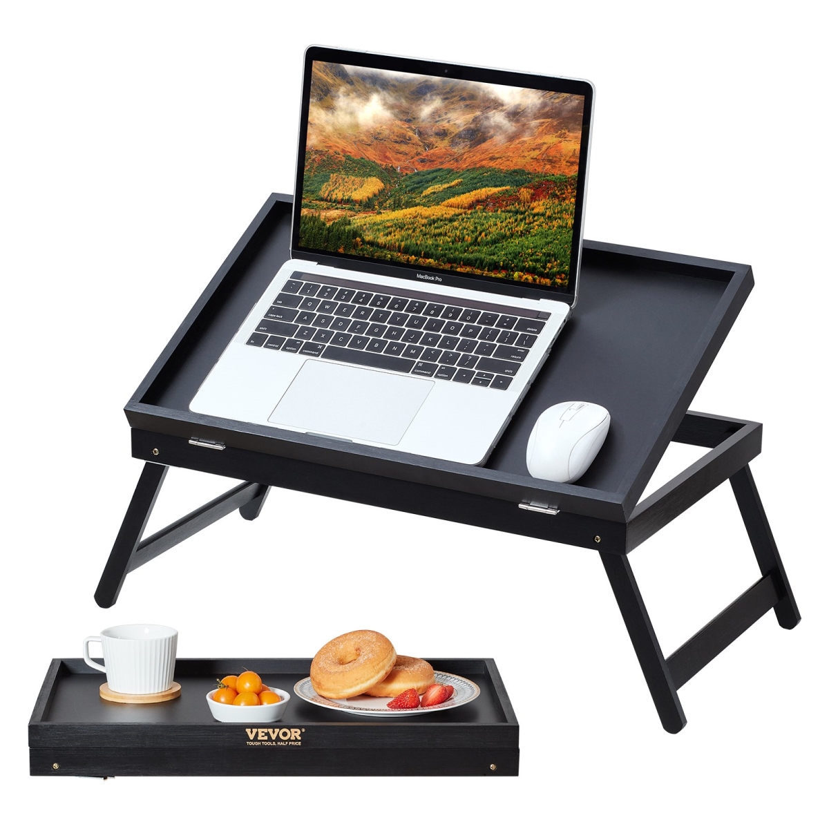 Picture of Vevor ZCTP1JT19712MENEYV0 20 x 12.2 in. Bed Tray Table with Foldable Legs