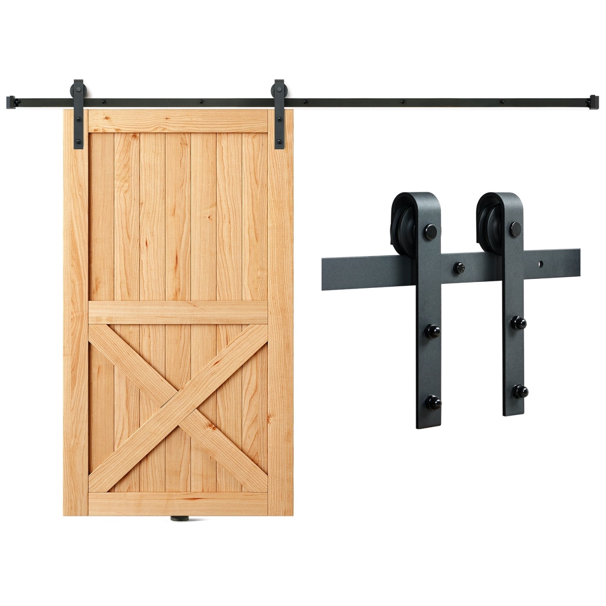 8 ft. Sliding Barn Door Hardware Kit