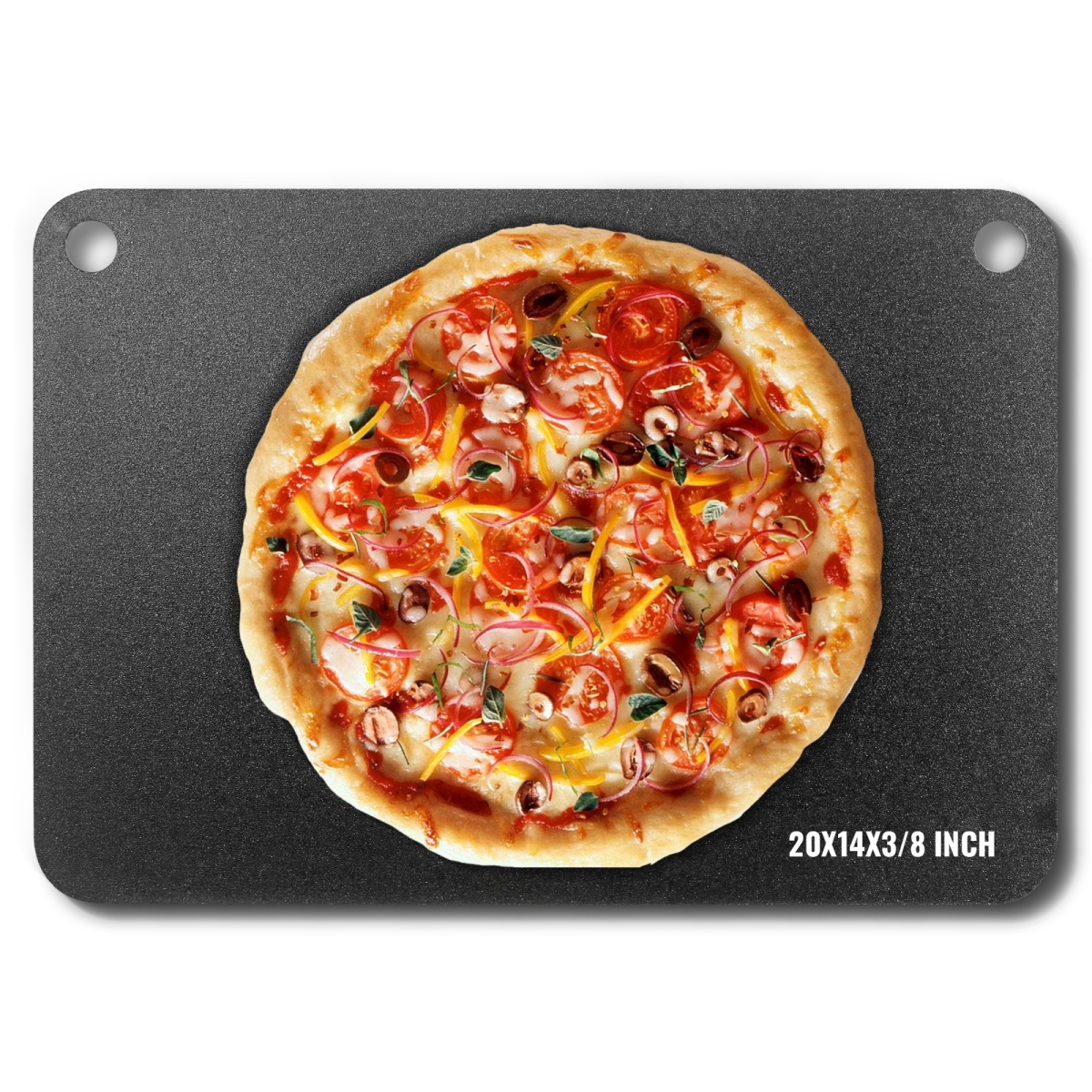 Picture of Vevor FXPSPSGB2014V3XP7V0 20 x 14 x 0.37 in. Pizza Steel Plate with 20X Higher Conductivity for Oven