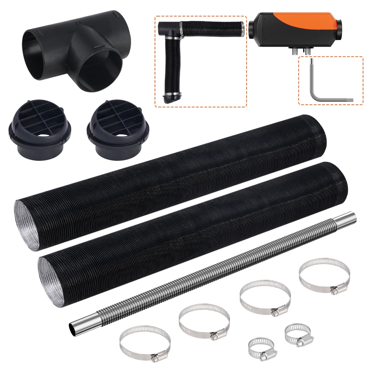 3 in. Diesel Heater Pipe Ducting Set