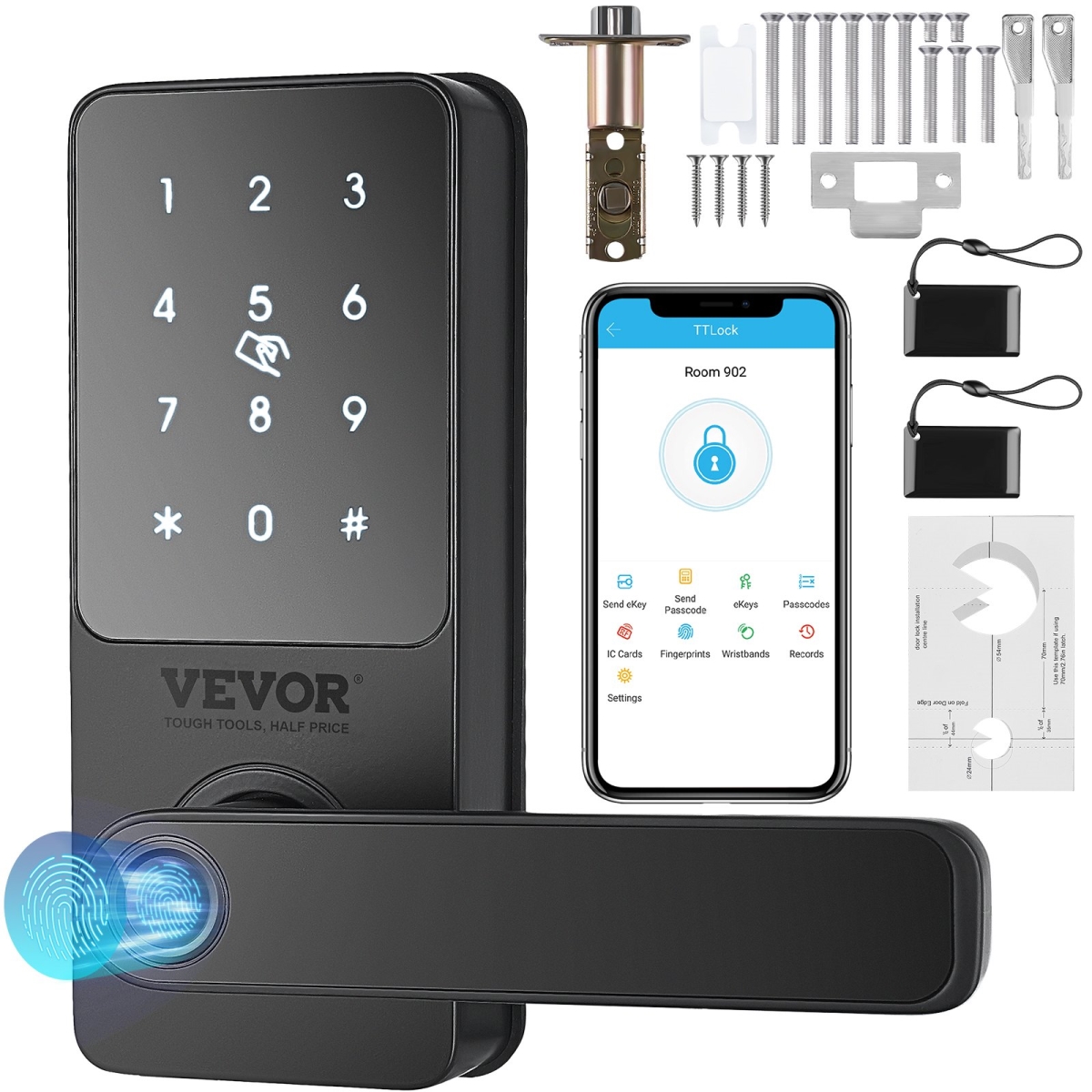 LYZNSMBSBSSZ315W6V9 5-in-1 Smart Door Knob Smart Lock