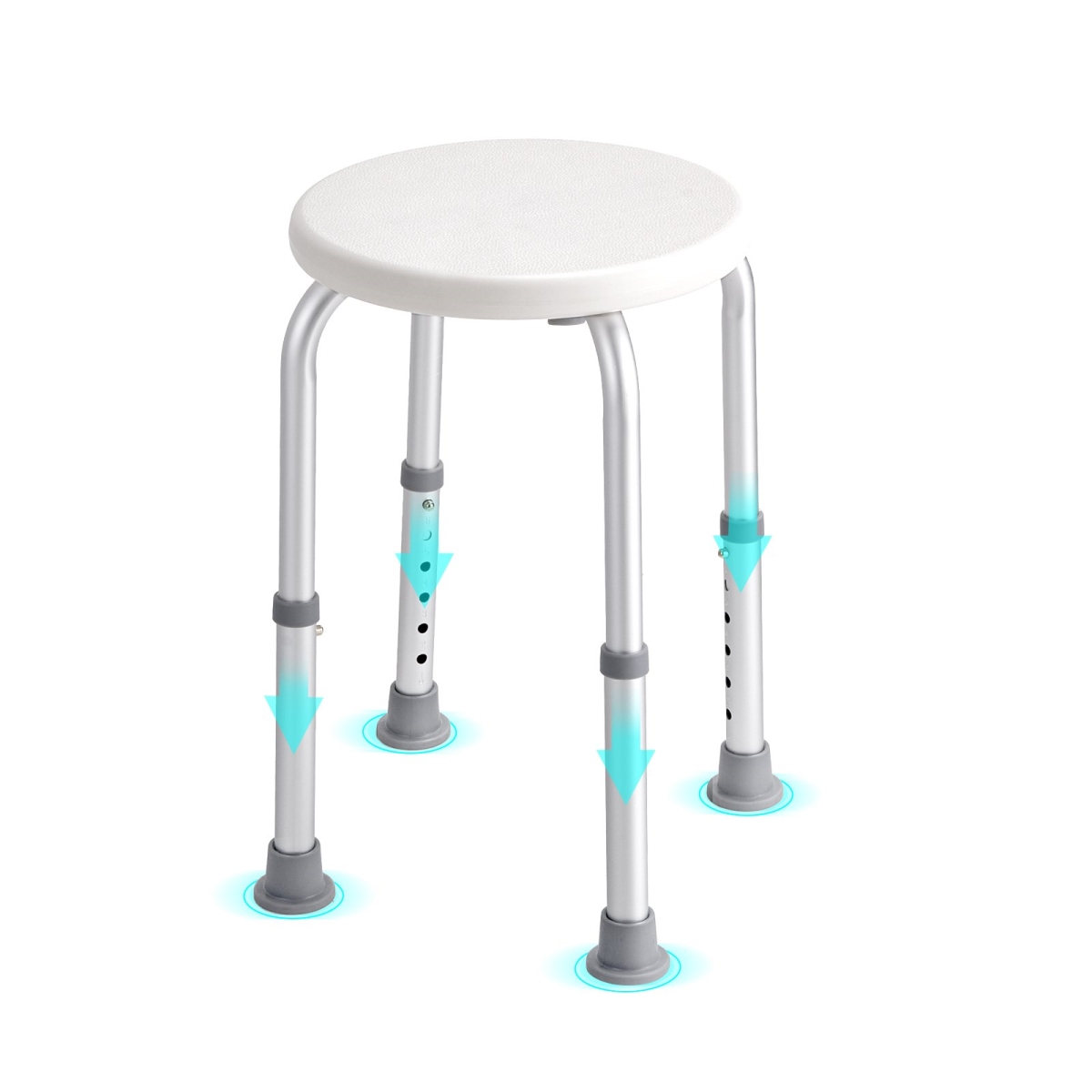 QTLYZYYXFFLHUCI91V0 300 lbs Stool Bathroom Elderly Aids Adjustable Height Shower Chair Bath Seat