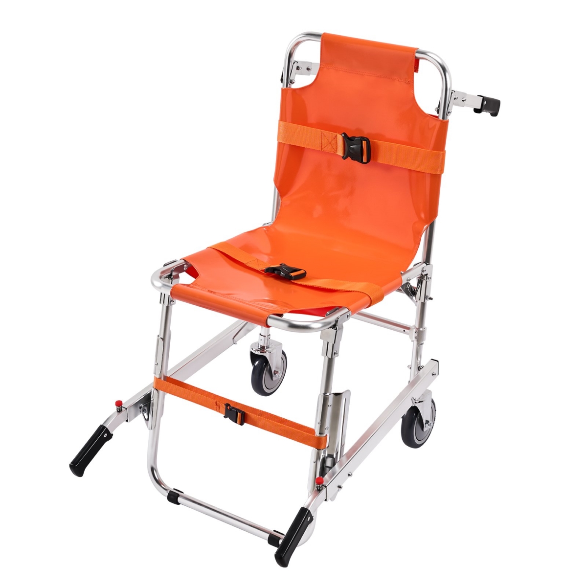 350 lbs Foldable Aluminum Emergency Stair Climbing Wheelchair with 2 Wheels