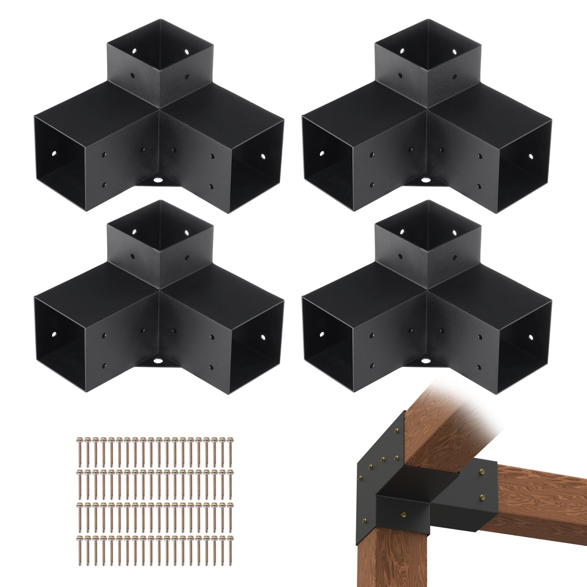 4 x 4 in. Pergola Bracket Kit, 4 Piece