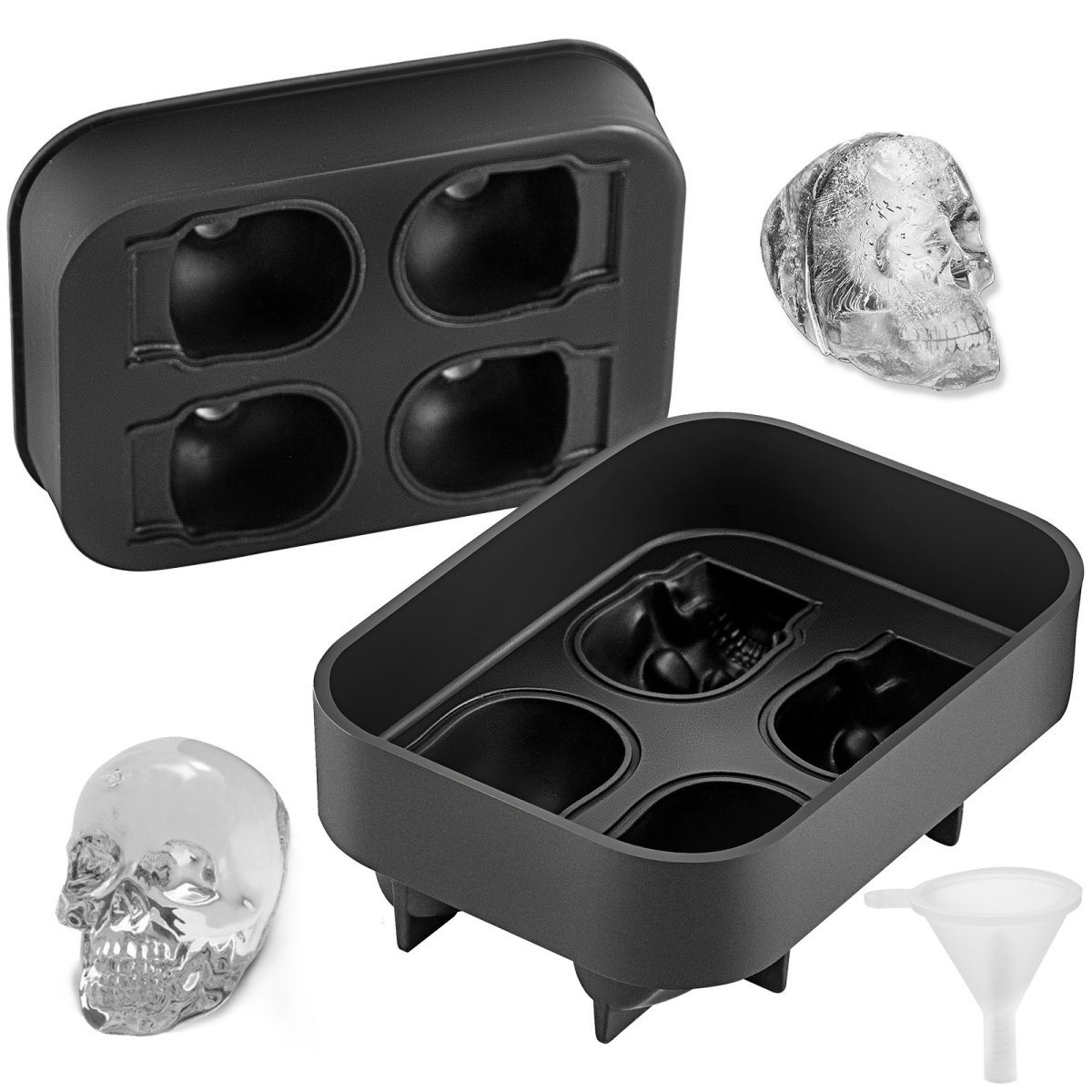 Picture of Vevor BJLJTBG4G00000001V0 Skull Ice Cube Tray&#44; 4 Grid