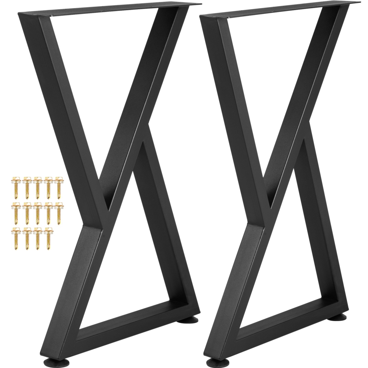 28 x 18 in. Metal Table Legs, Matte Black