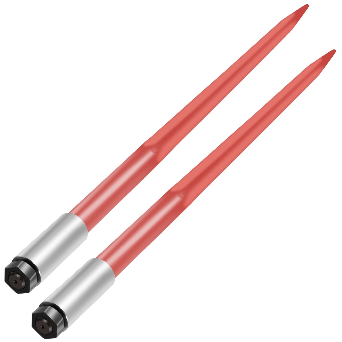 43 in. 3000 lbs Bale Spear, Red