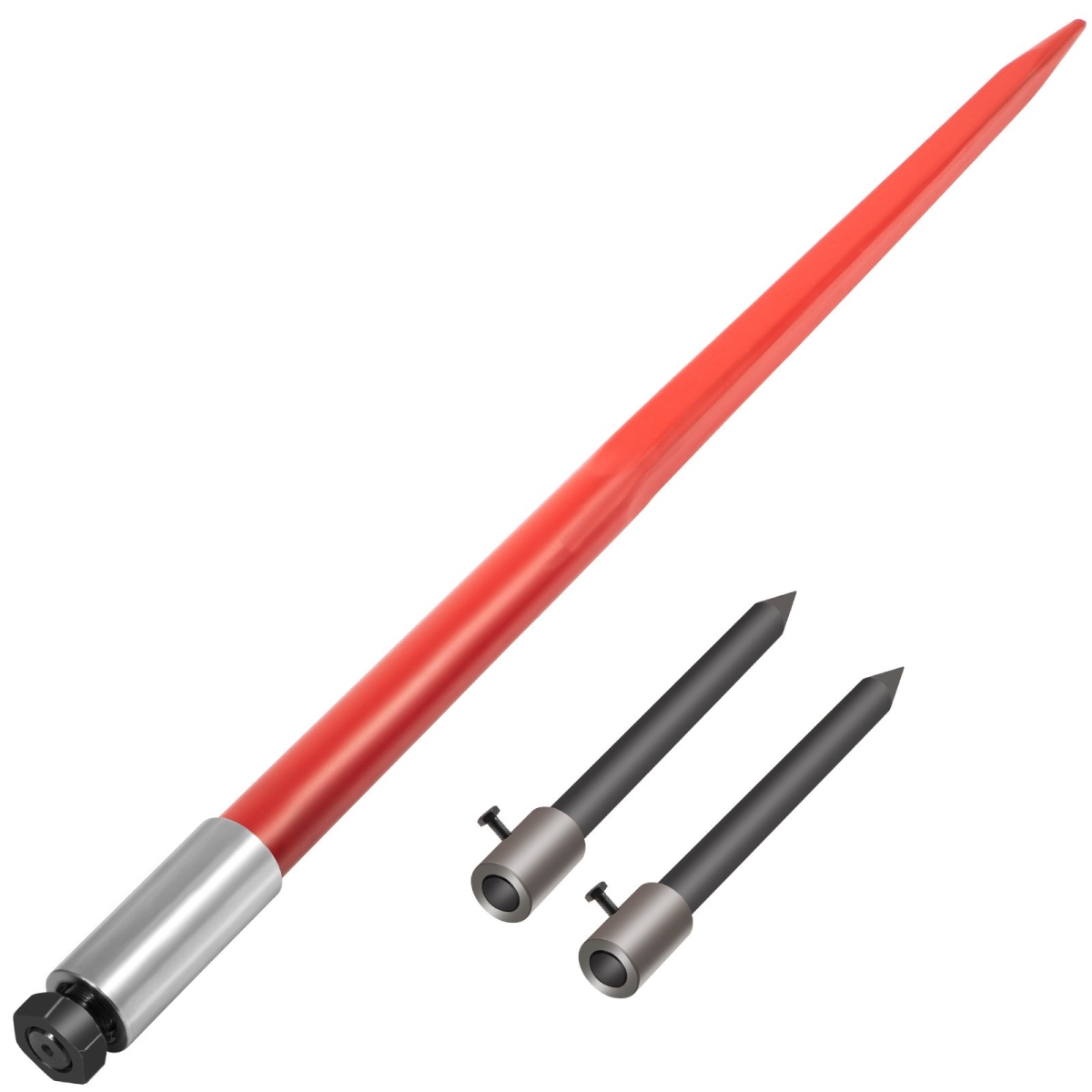 49 in. 3000 lbs Bale Spear, Red & Black