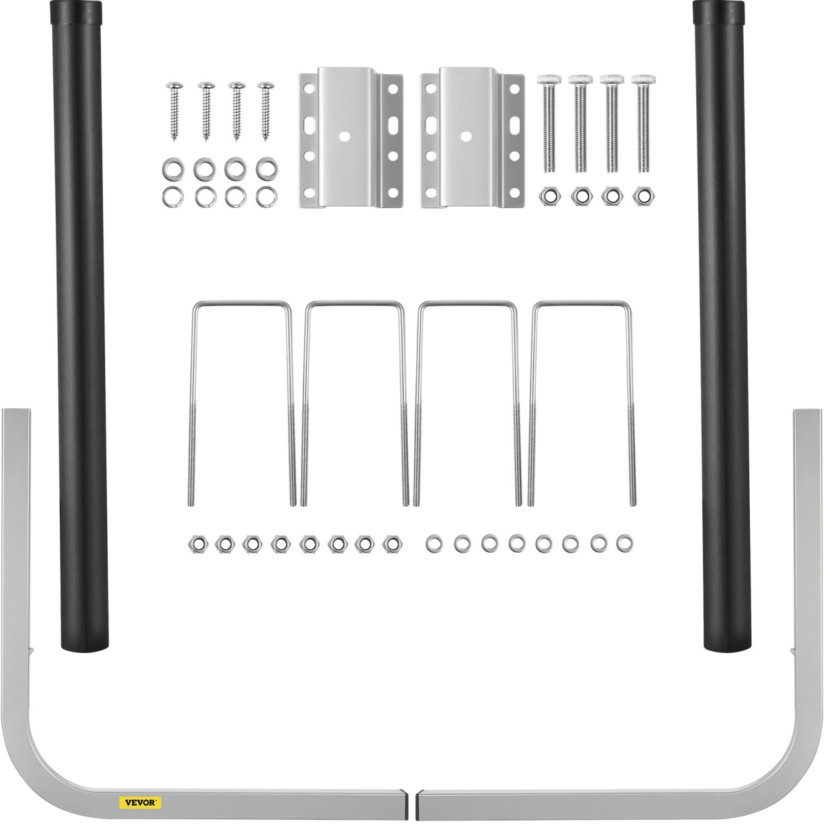 CTCDGHYL40PVC20BOV0 40 in. Rustproof Galvanized Steel Boat Trailer Guide with Black PVC Pipes, Black - 2 Piece