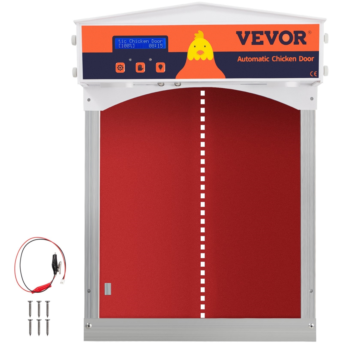 Picture of Vevor HGSJLMHSBDDWC4SO3V0 Automatic Chicken Coop Door&#44; Red