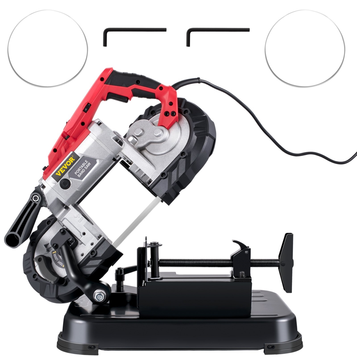 Portable Band Saw Variable-Speed 110V Deep Cut 10-Amp Motor w/ Alloy Base