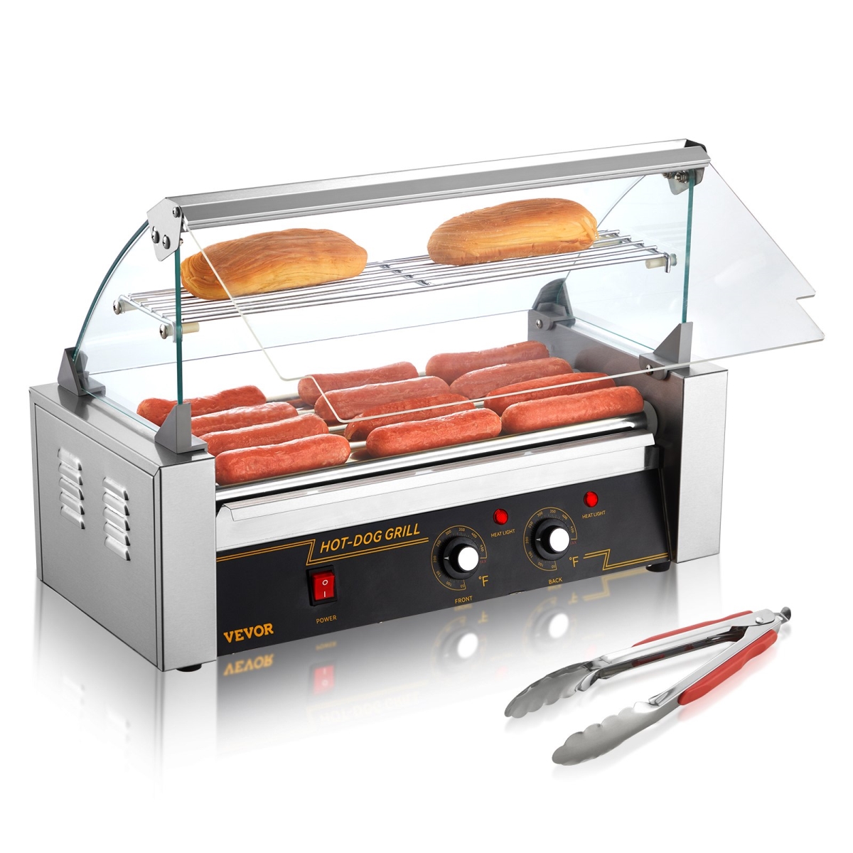 Picture of Vevor GDSKCJG51000WXLEYV1 750W Hot Dog Roller - 12 Hot Dogs Capacity
