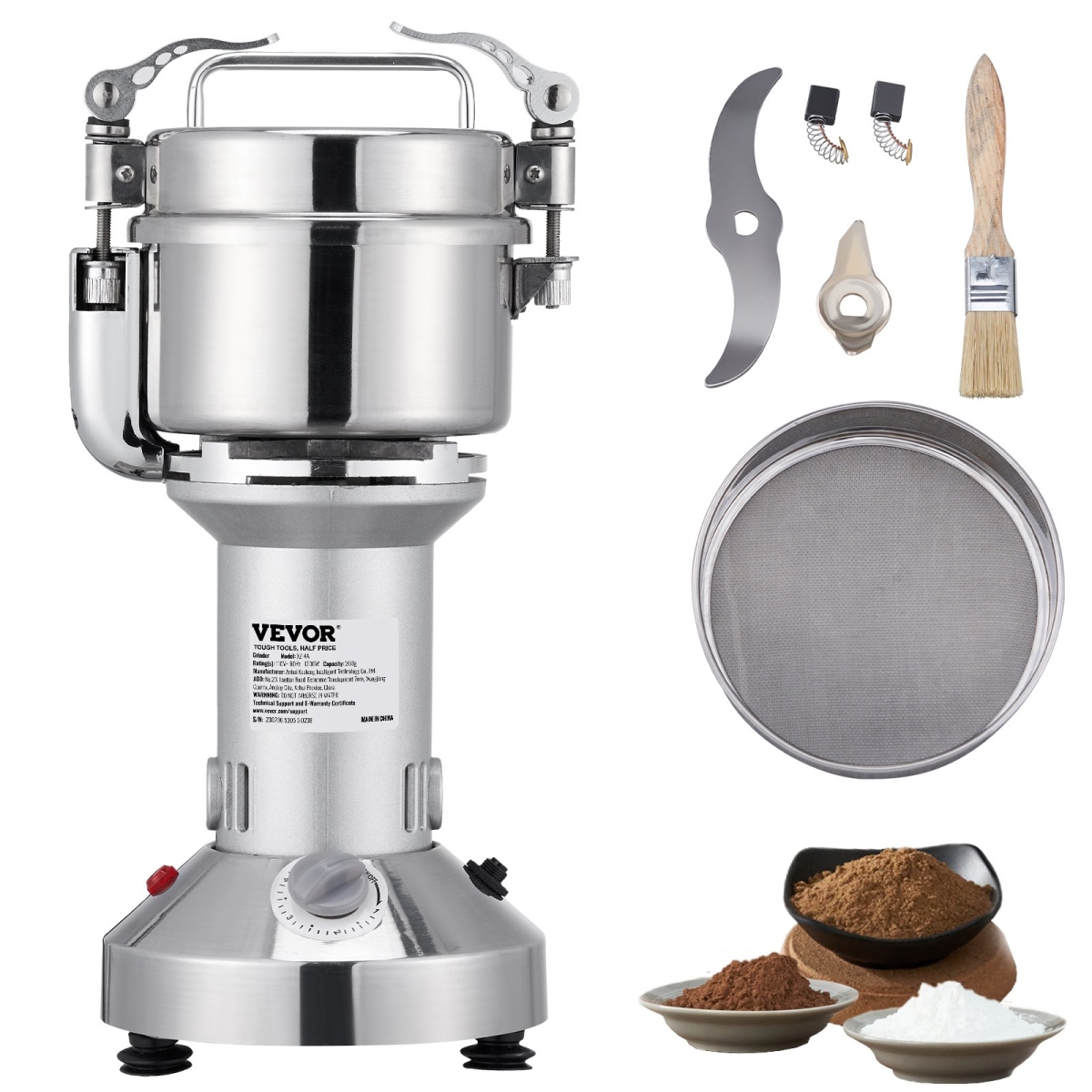 DDDP300G1900W6MWVV1 300 g Electric Grain Mill Grinder -  Vevor