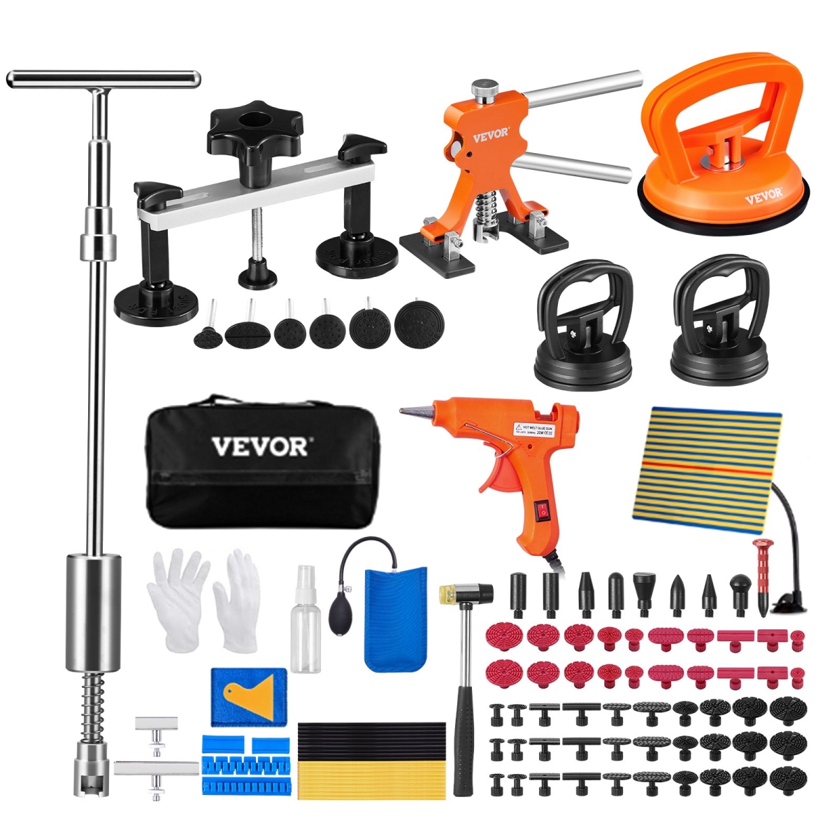 Car Body Dent Puller Bridge Lifter 107PC Paintless Hail Remover Repair Kit