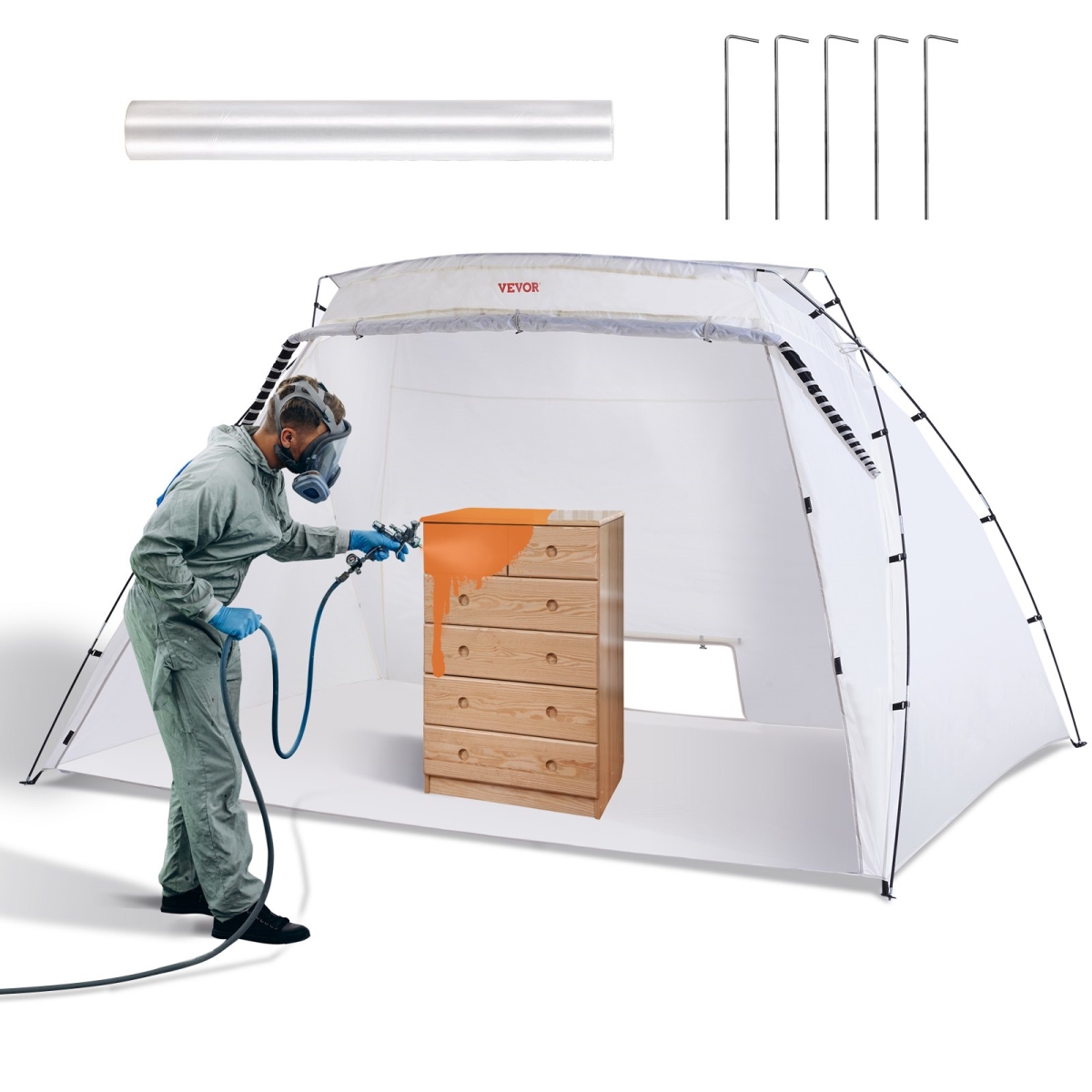 BXSP1208472IN2YDOV0 10 x 7 x 6 ft. Portable Paint Booth