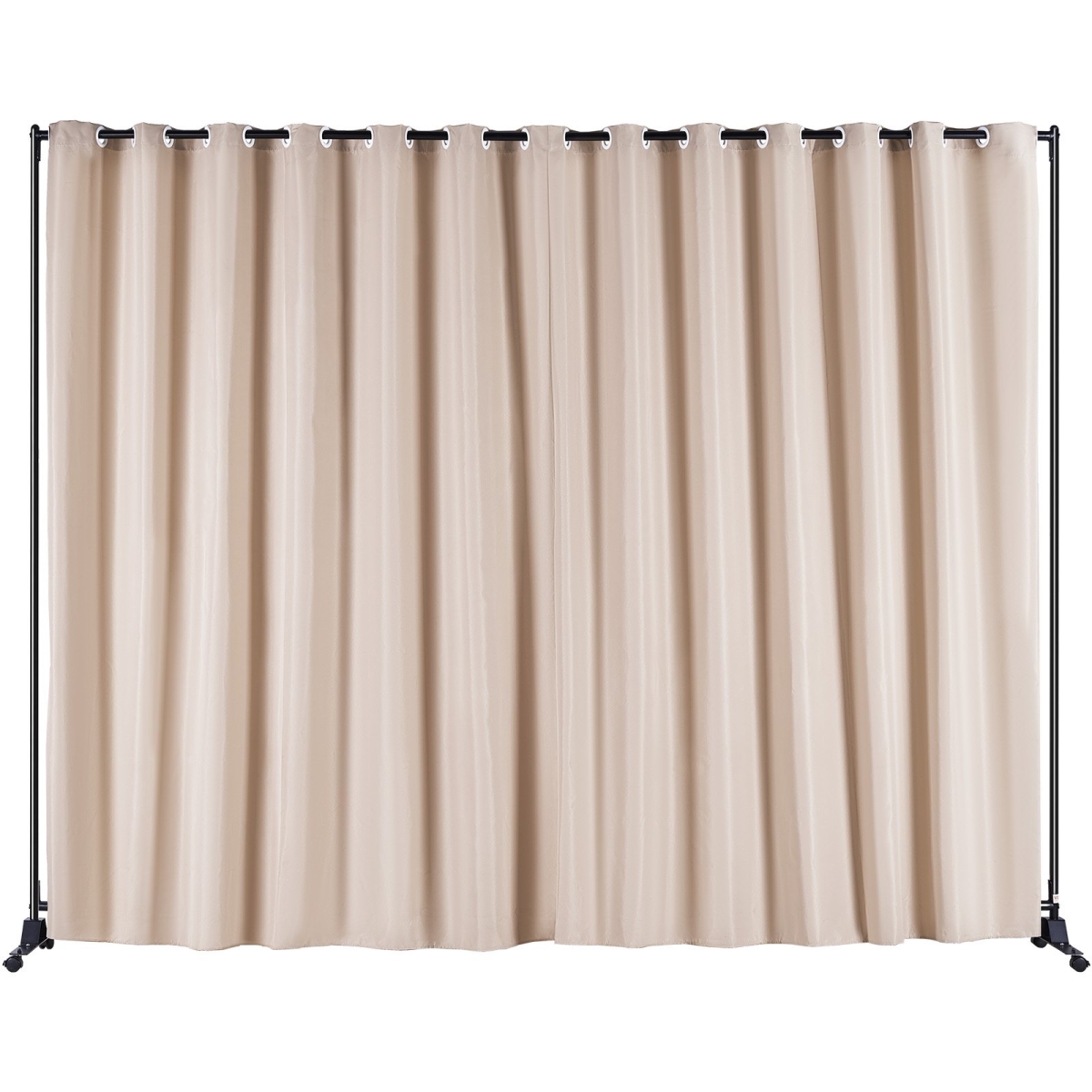 Picture of Vevor BLP196120INCHJCYWV0 8 x 10 ft. Portable Panel Room Divider with Wheels Curtain Divider Stand&#44; Khaki