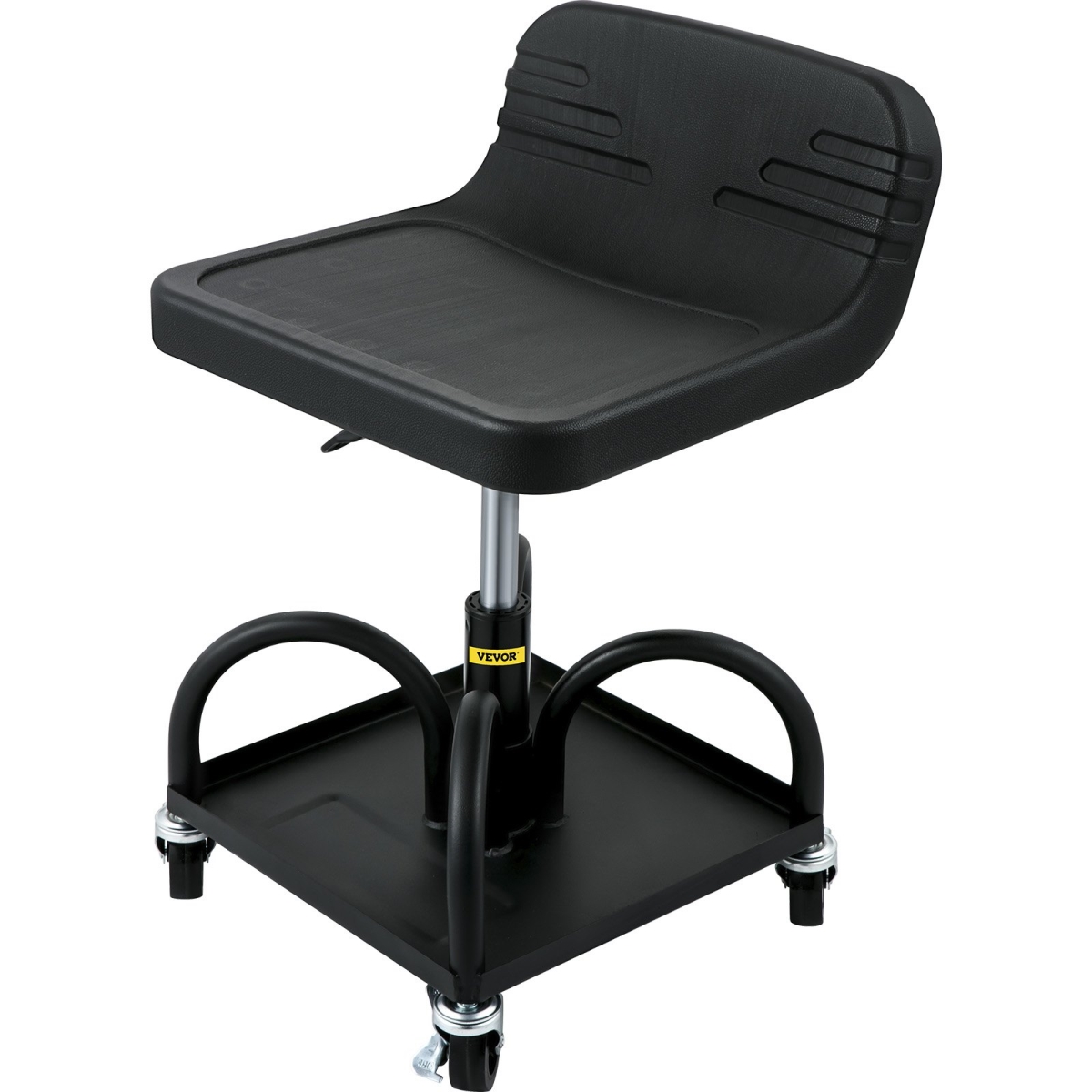 HSKSJJXGZYBDDF5PZV0 300 lbs Rolling Garage Stool, Black