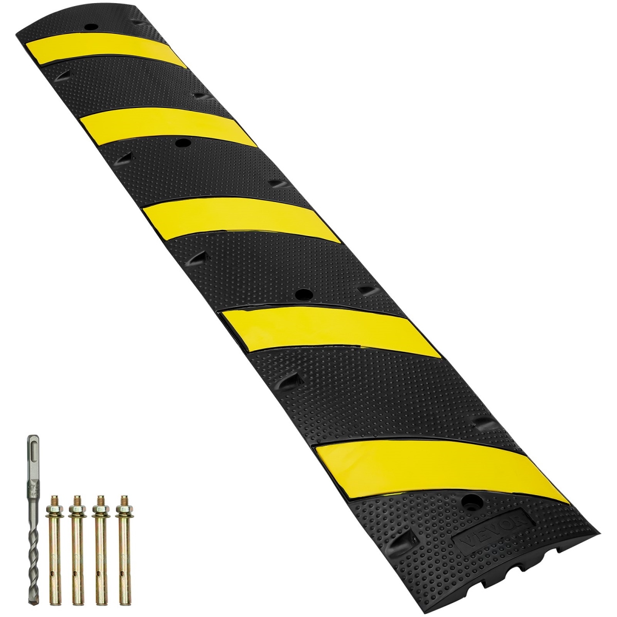 72 in. Rubber Speed Bump 2 Channel 22000 lbs Load Heavy Duty Speed Hump